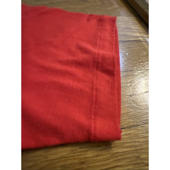 Vtg Over The Hill Proud Of It' Shirt XL Red-Single Stitch Sleeve-Spring Ford-USA - Picture 4 of 7